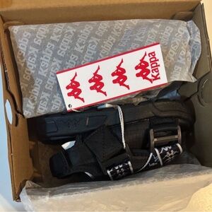 Kids Kappa 222 Banda Mitel Black Sandals - Size 10